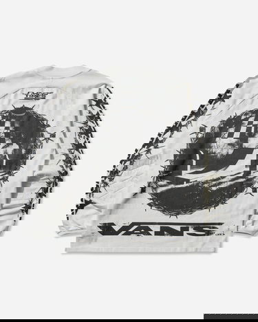 Футболка Vans Act of Disagreement Hazard Checkered Barbed Wire SIXIR Chaos Times Longsleeve T-Shirt білий | VN000RPWWHT1, 2