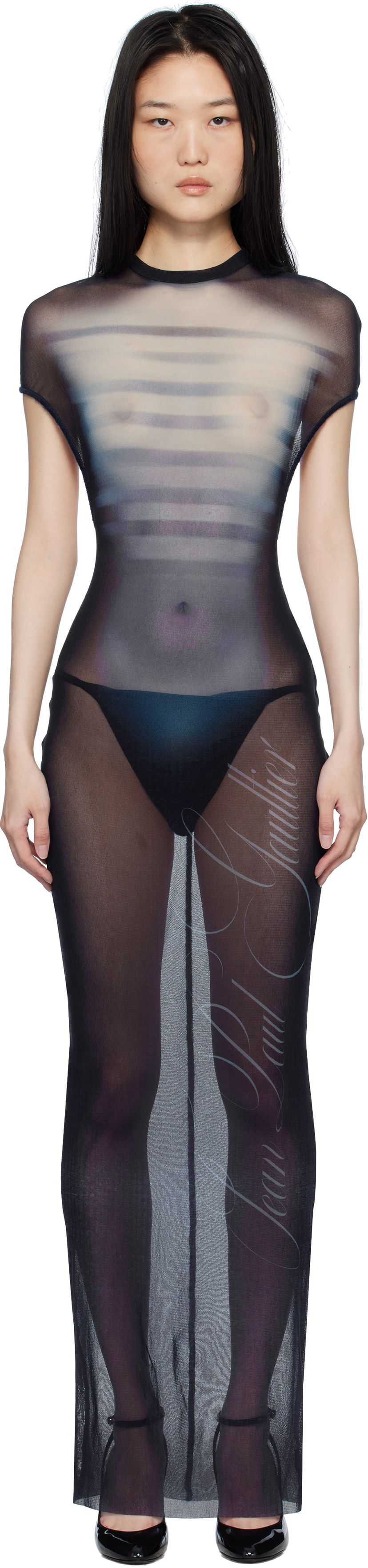 плаття Jean Paul Gaultier Jean Paul Gaultier 'Le Mâle' Open-Back Maxi Dress чорний | 25/33-F-RO355-T576-595601
