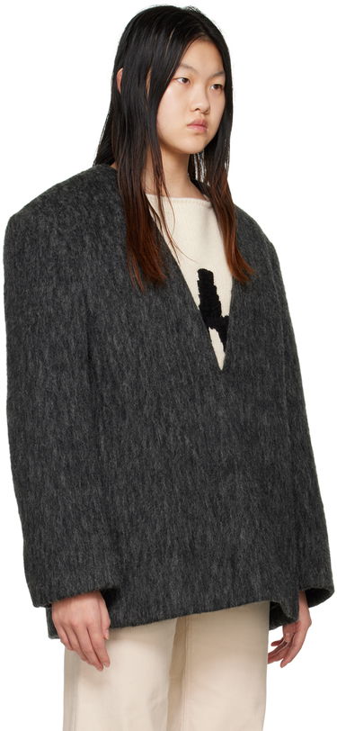 Куртка We11done We11done Y-Neck Fuzzy Jacket Сірий | WD-JK3-22-020-W-DG, 1