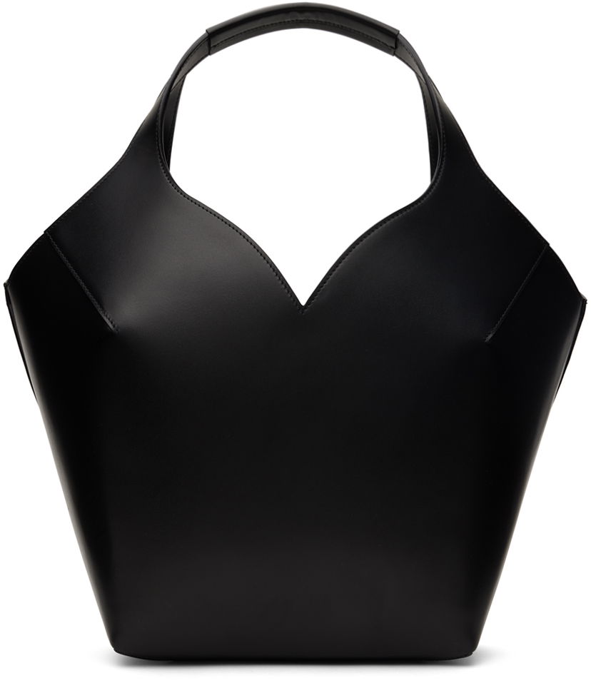сумка-тоут We11done Small Dart Touch Leather Bag чорний | WD-AB0-24-493-U-BK