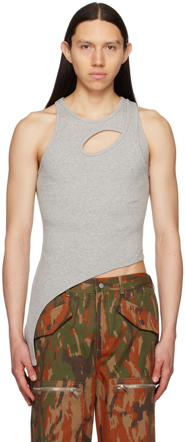 Безрукавка Dion Lee Cutout Asymmetric Tank Top Сірий | C3129S23