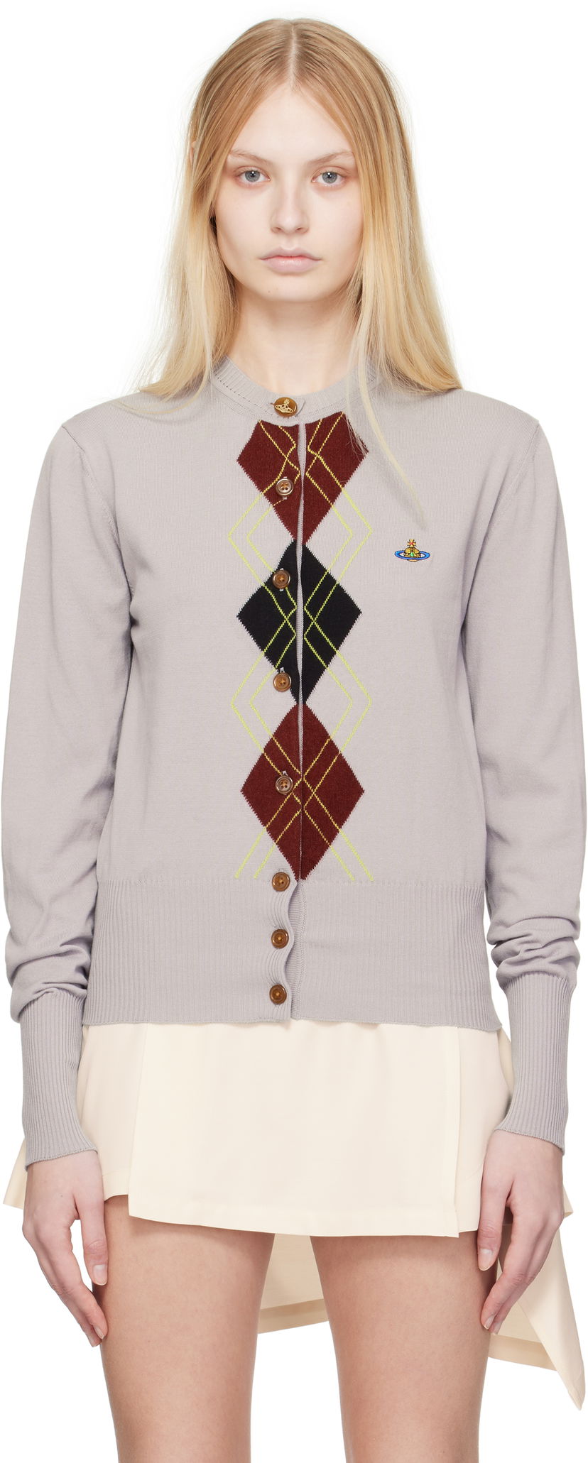 Cветр Vivienne Westwood Vivienne Westwood Argyle Cardigan Сірий | 1803005R-Y003D-