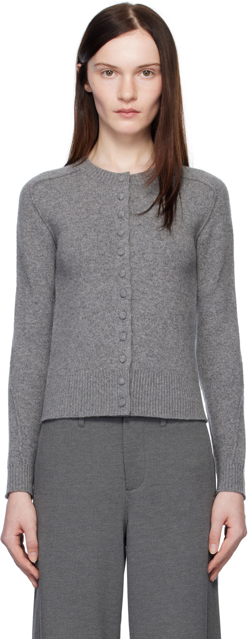 Cветр rag & bone Bridget Wool Cardigan Сірий | WAS24H007MM07