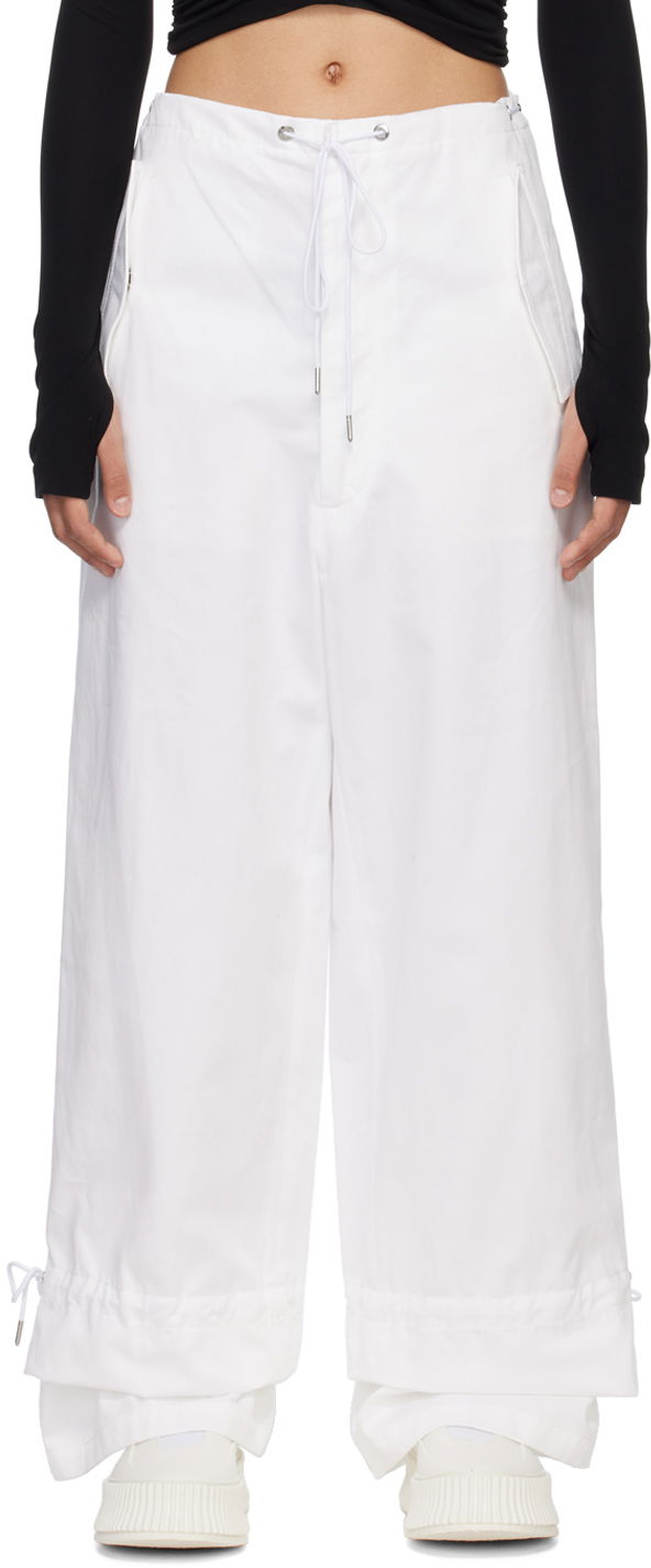 Штани карго Dion Lee Dion Lee Eyelet Tie Trousers білий | A2273R22