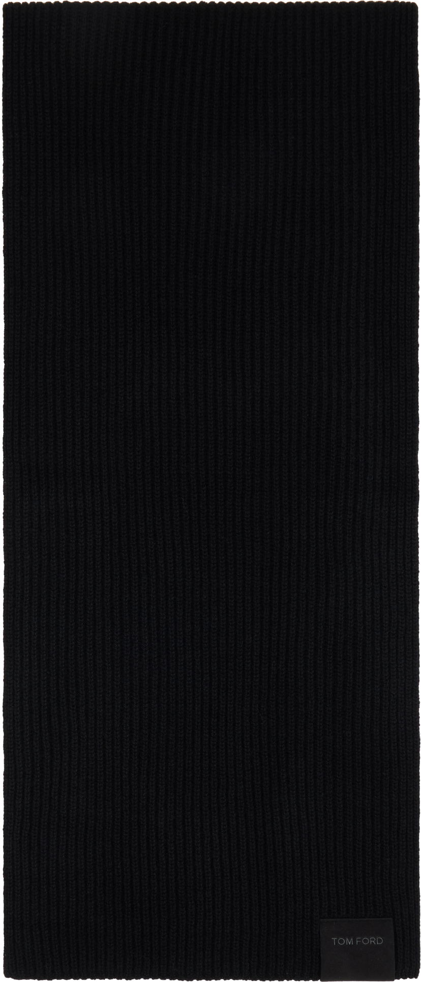 Шарф Tom Ford TOM FORD Cashmere Ribbed Knit Scarf чорний | KSR015-YMK066