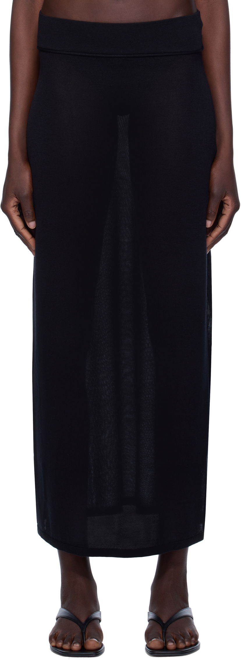 Спідниця TOTEME TOTEME Knit Maxi Skirt чорний | 253-WRB0304-YA0079