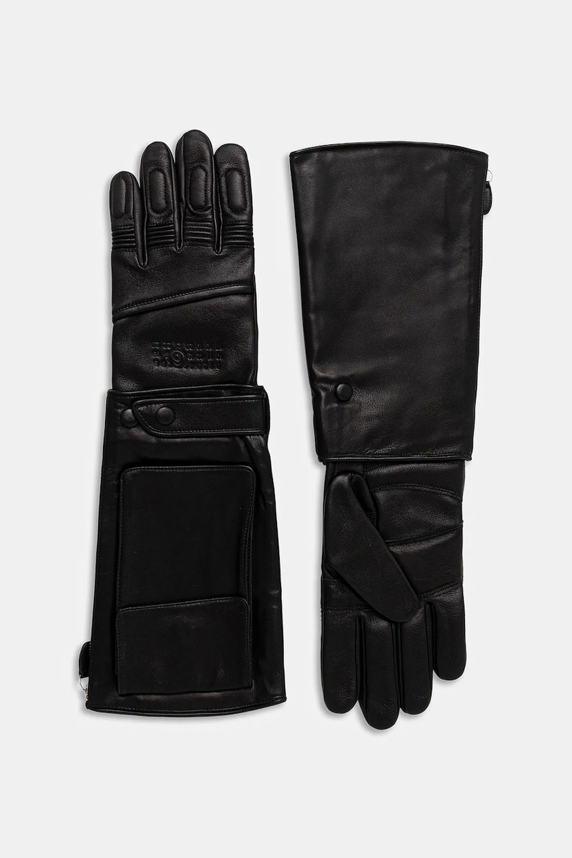 Рукавички Maison Margiela Long Leather Gloves MM6 Maison Margiela x Agnelle чорний | SH2TS0004.M07014.900