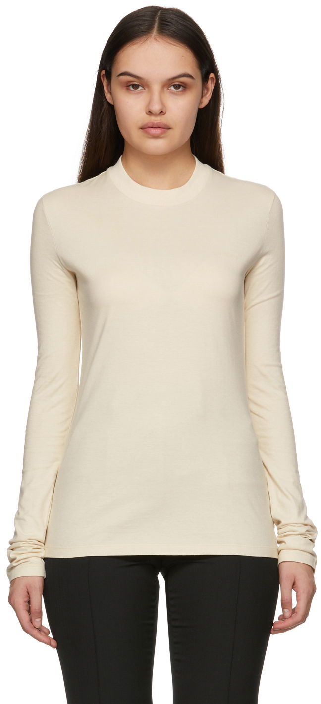 Cветр Off-White Diag Long Sleeve T-Shirt бежевий | OWAB031C99JER0016161