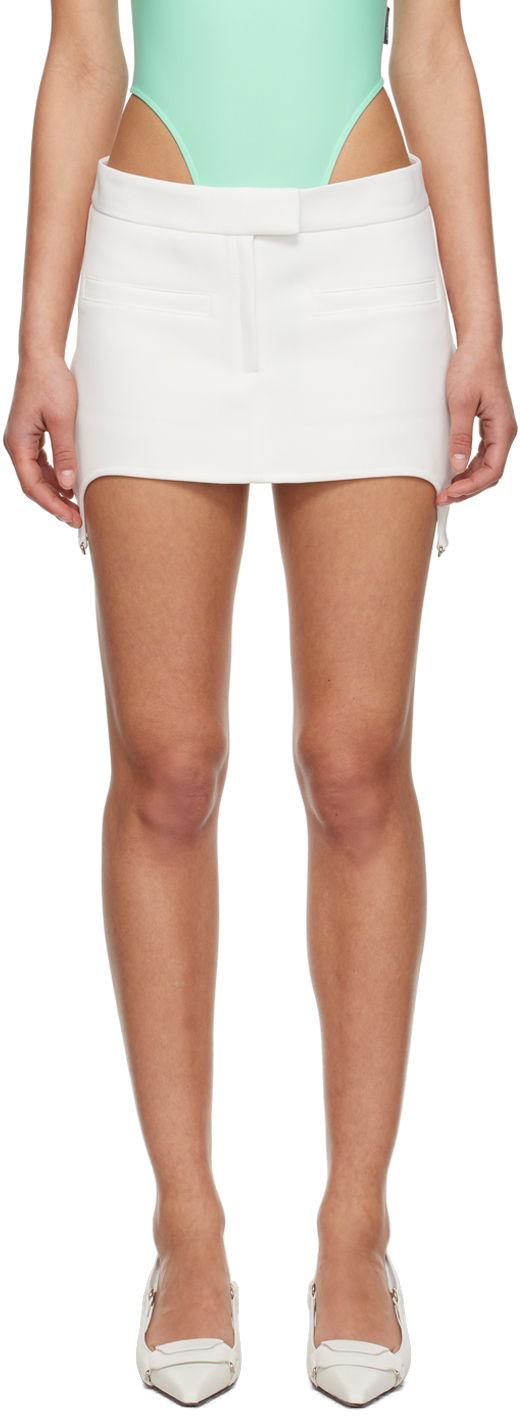 Спідниця Courrèges Courrèges Suspenders Mini Skirt білий | 123CJU078PL0007