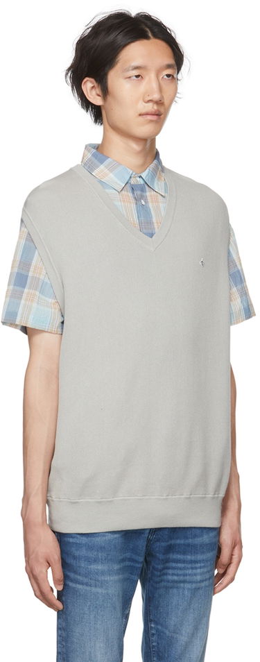 Cветр rag & bone Winslow Knit Vest Сірий | MBS22P012LL12, 1