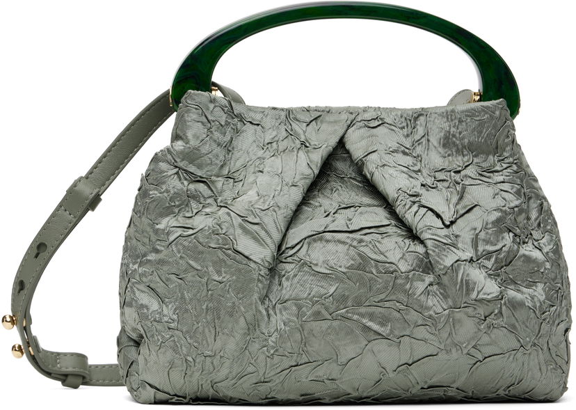 Сумочка Dries Van Noten Dries Van Noten Small Folded Crushed Bag Зелений | 251-011524-1428