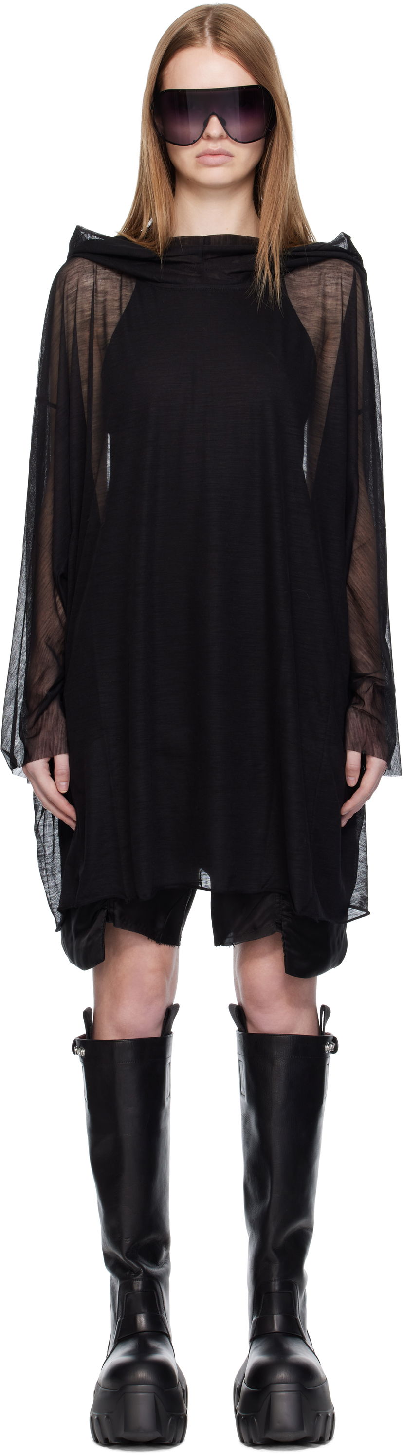 Світшоти Rick Owens Rick Owens Concordians Hooded Tunic чорний | RP02E4536 JWR