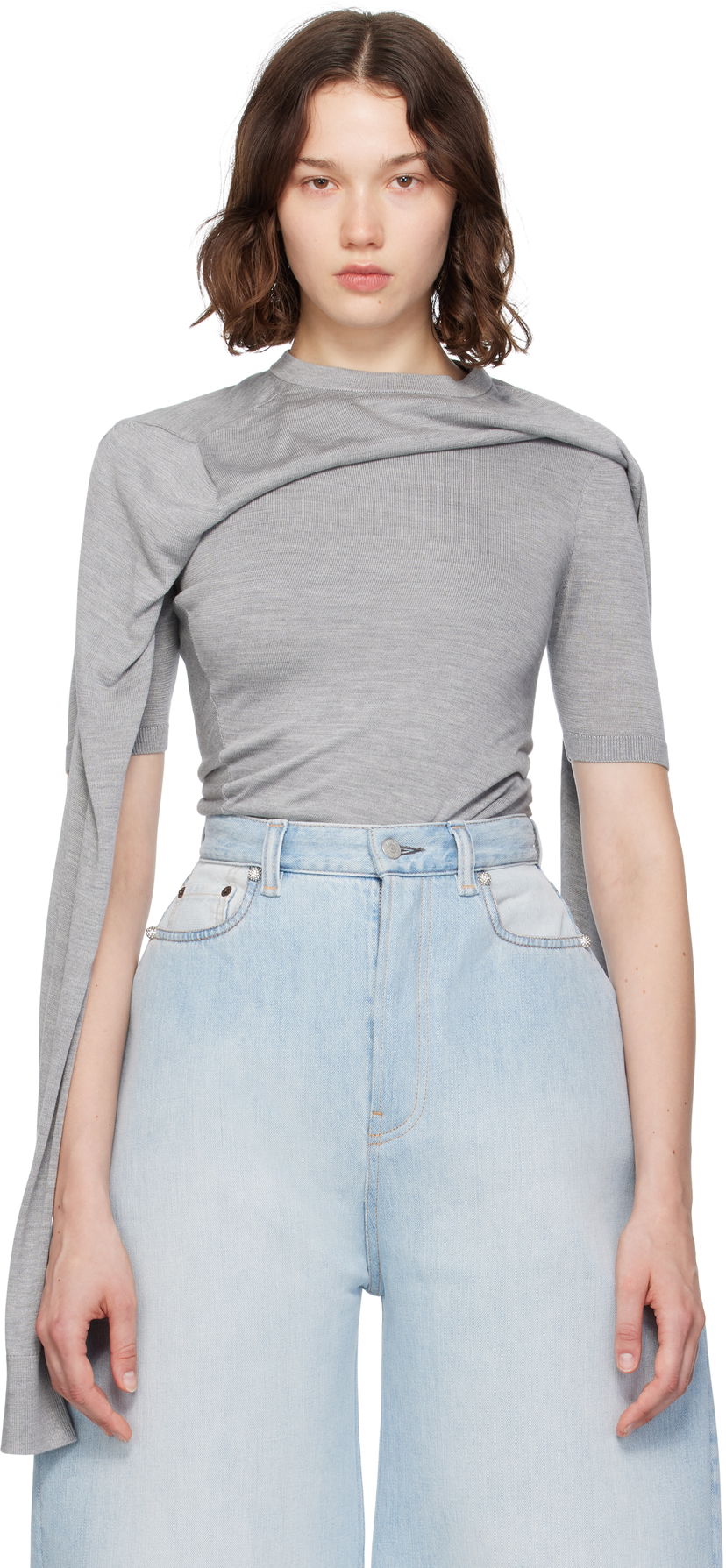Футболка Acne Studios Acne Studios Layered T-Shirt Сірий | A60569-