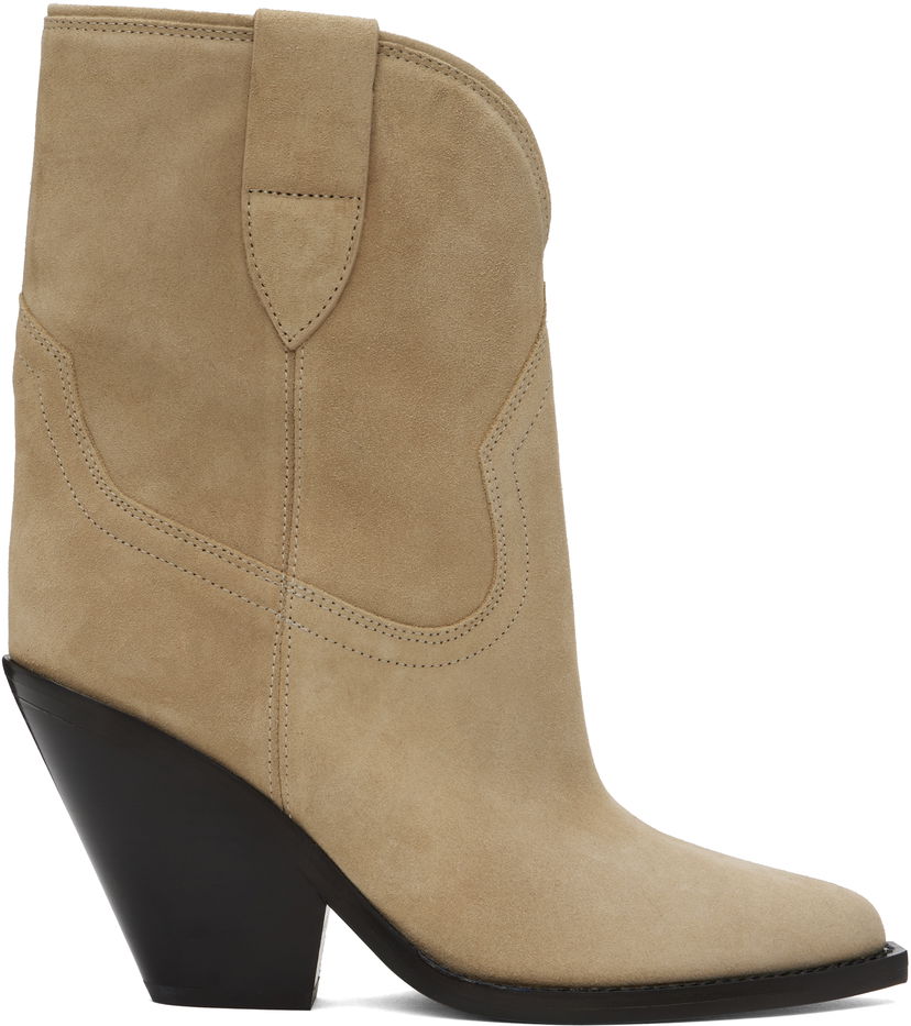 Кросівки та взуття ISABEL MARANT Isabel Marant Leyane Suede Ankle Boots бежевий | 23PBO0004FA-A1A07S