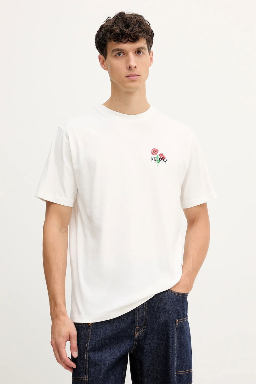 Футболка KENZO Kenzo Floral Applique T-Shirt білий | FF65TS2594SG