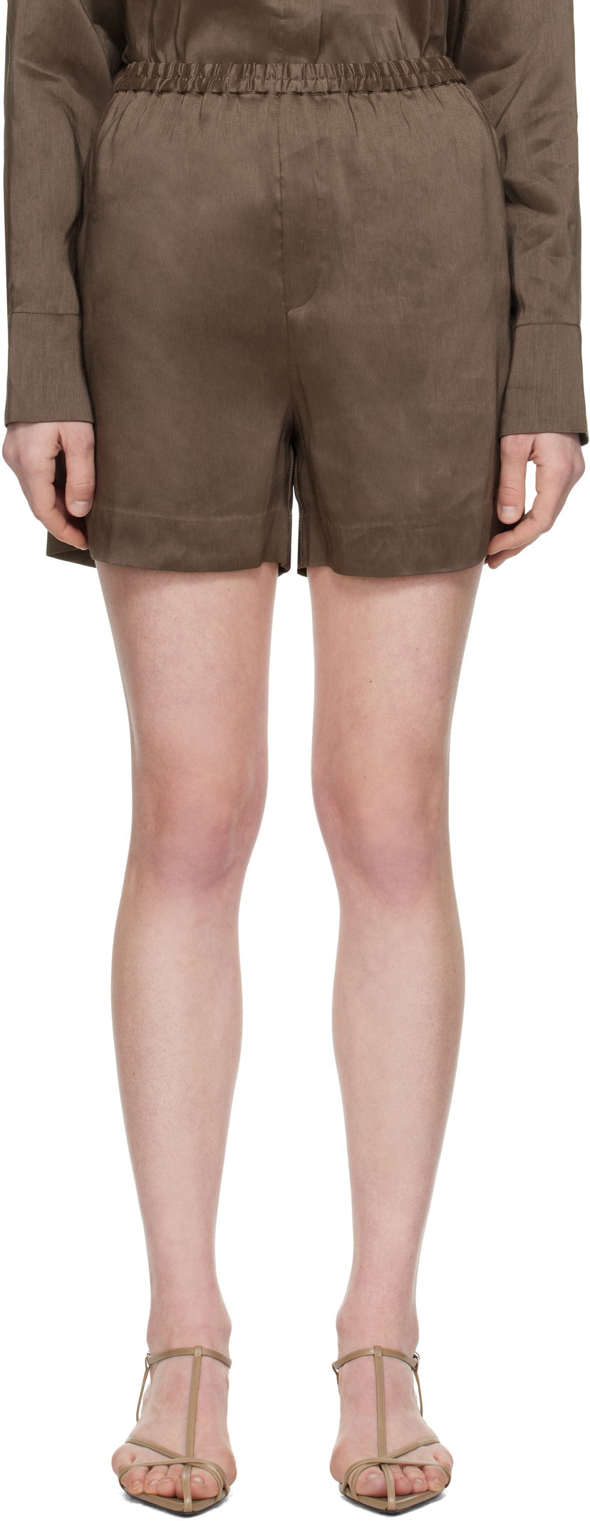 Шорти Loulou de Saison Loulou de Saison Adonia Shorts Коричневий | ADONIA