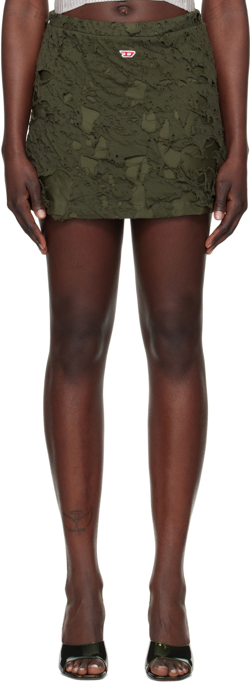 Спідниця Diesel Distressed Miniskirt Зелений | A15243 0JHAN
