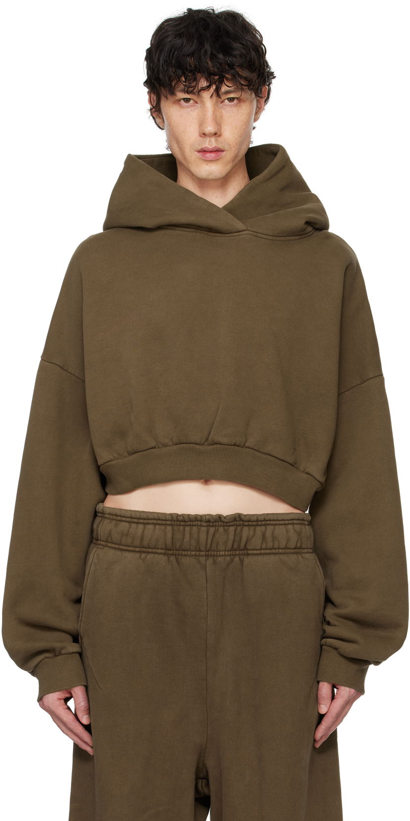 Світшоти Entire Studios Entire Studios Cropped Heavy Hoodie Коричневий | ES2392BT