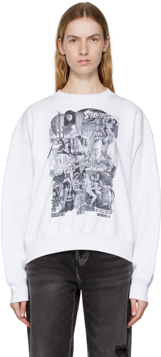Світшоти We11done Movie Collage Graphic Sweatshirt білий | WD-TS3-22-743-U-WH