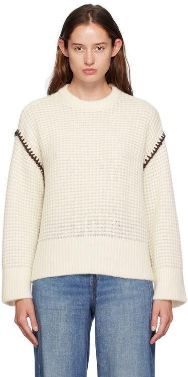 Cветр rag & bone Rag & Bone Women's Katie Crocheted Sweater білий | WAS24F049SA49, 0