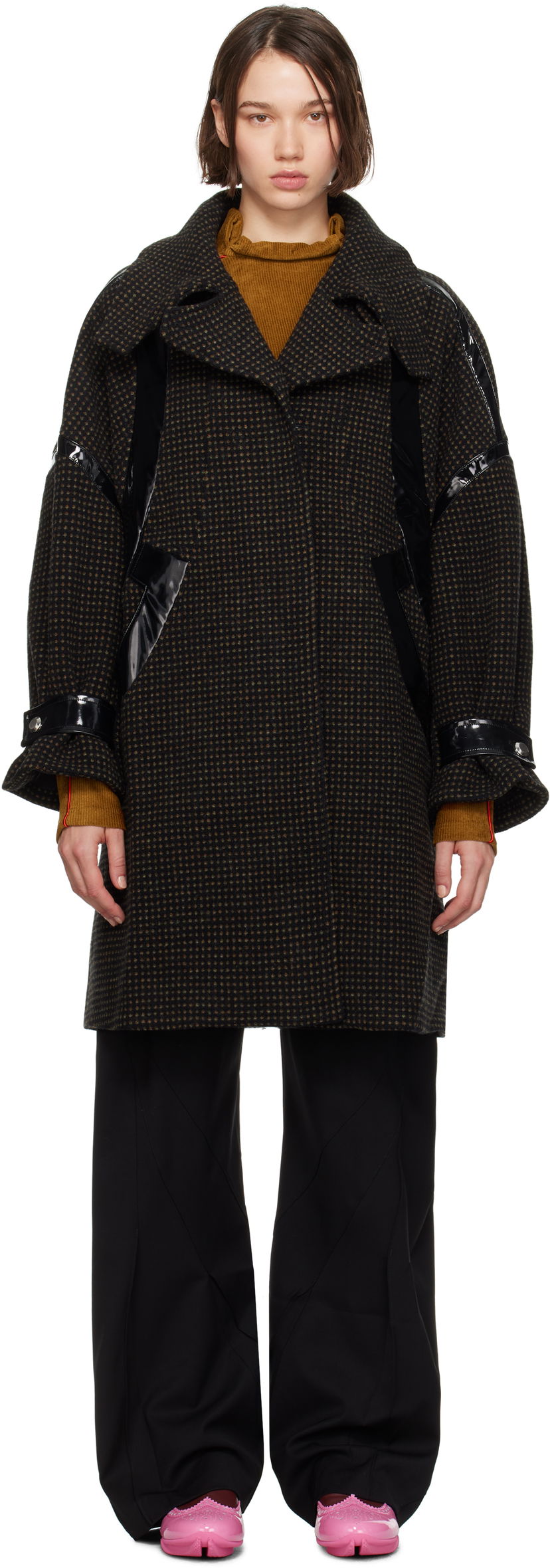 Пальто KIKO KOSTADINOV Panelled Coat Коричневий | KKWAW24C03-29