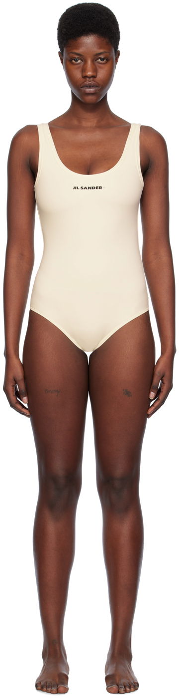 Купальники Jil Sander Scoop Neck Swimsuit білий | J40SD0104_J20011
