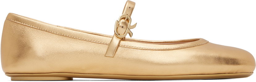 Кросівки та взуття Gianvito Rossi Rossi Carla Ballerina Flats Металік | G22223-05GOM-NSW