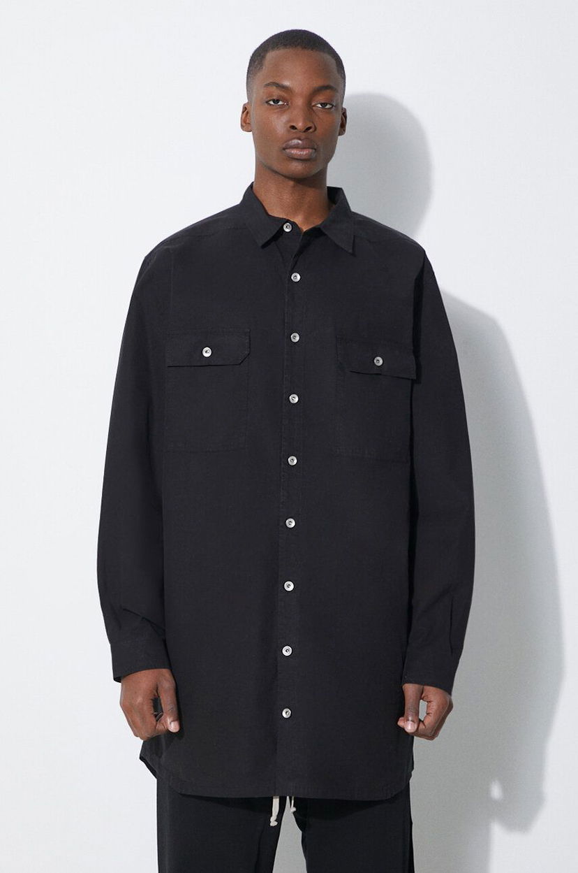 Сорочка Rick Owens Jumbo Relaxed Fit Shirt чорний | DU01D1297.P.09