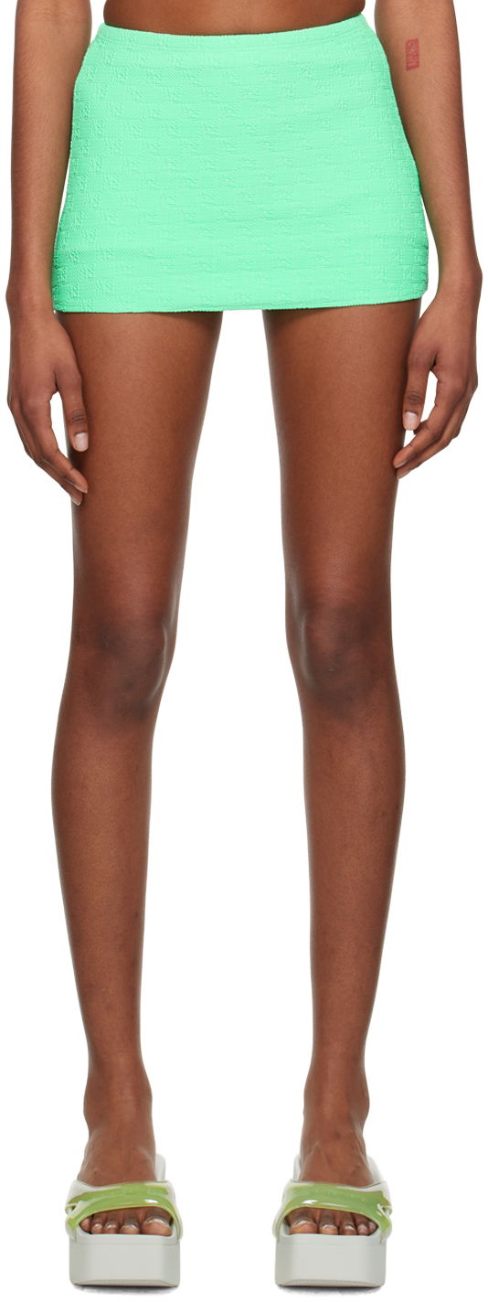 Спідниця Alexander Wang Textured Jacquard Miniskirt Зелений | 4CC2238038