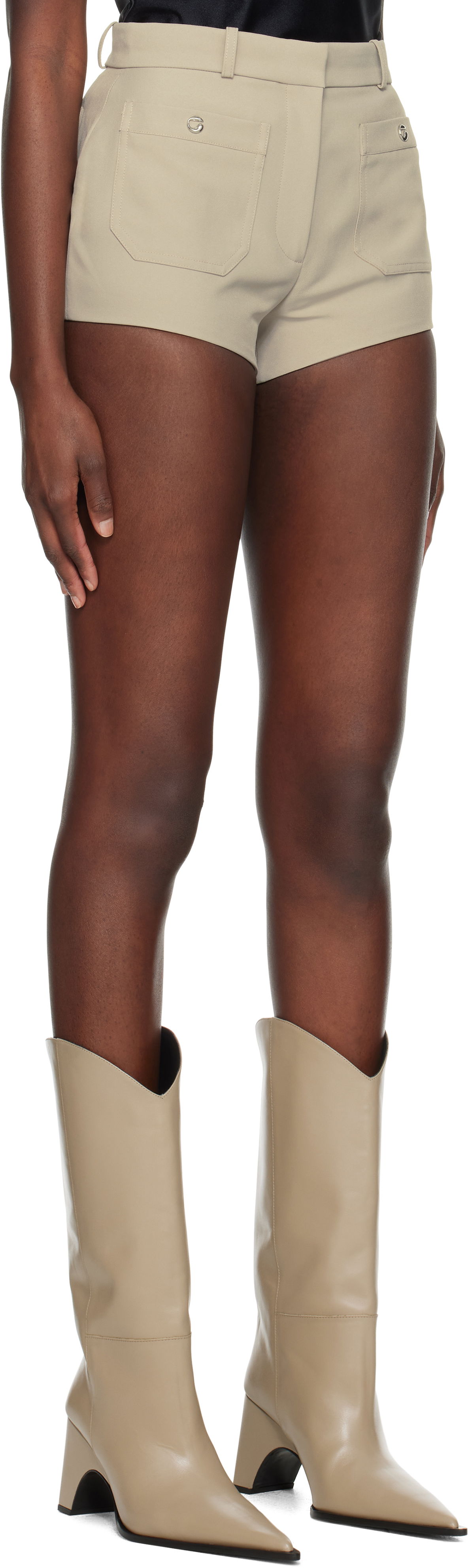 Шорти Coperni Coperni Four Pocket Tailored Mini Shorts бежевий | COPP114F3004, 1