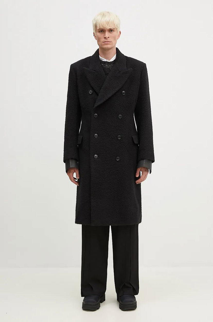 Пальто Martine Rose Double Breasted Shirt Overcoat чорний | 325WT07001
