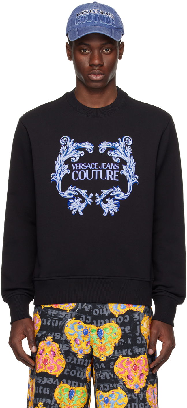 Світшоти Versace Couture Black Baroque Sweatshirt чорний | E76GAIG02_ECF01G
