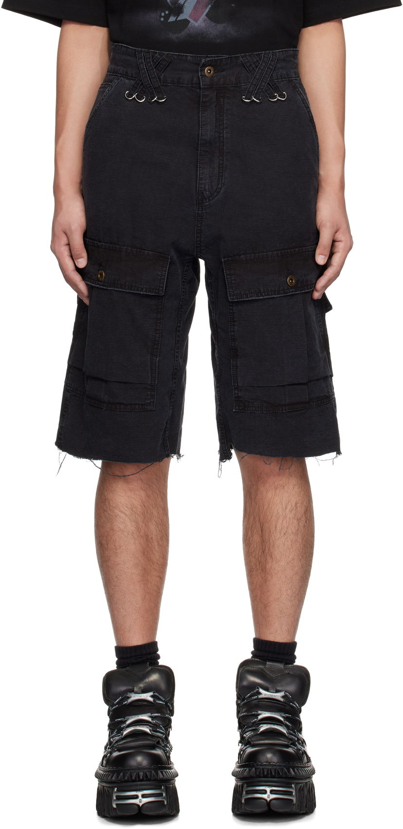 Шорти We11done We11done Military Vintage Shorts чорний | WD-PT0-25-234-M-BK