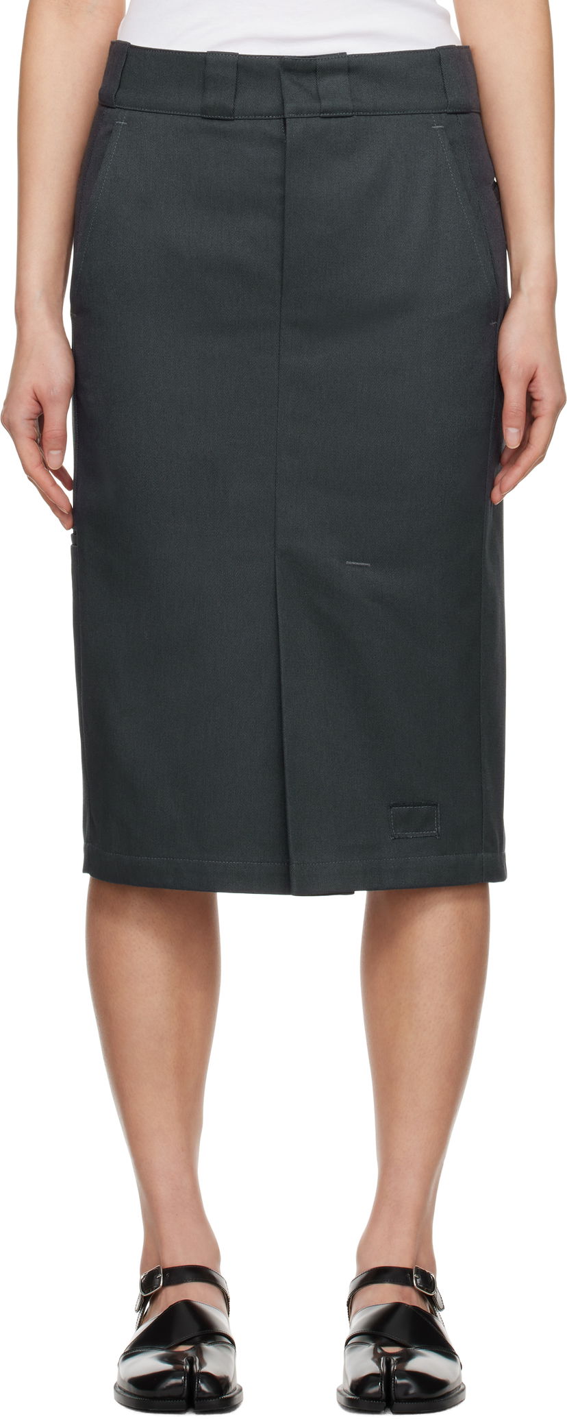 Спідниця Maison Margiela Maison Margiela Skater Chino Midi Skirt Сірий | S51ME0028 S54042