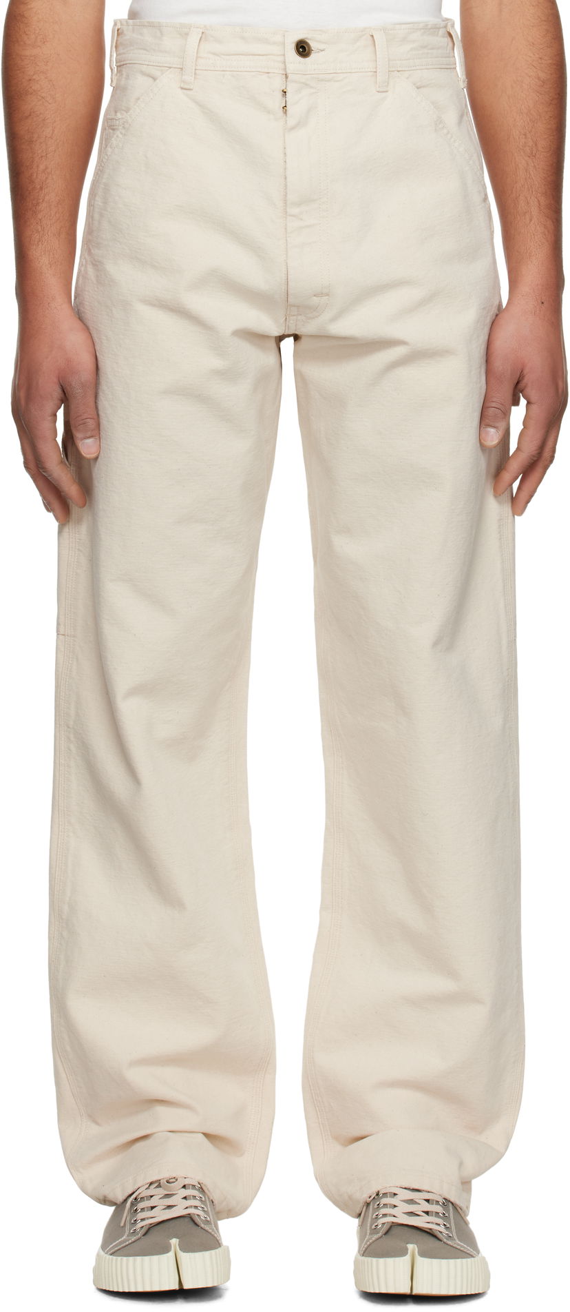 Штани карго Maison Margiela Maison Margiela Five-Pocket Jeans бежевий | S50LA0235 M35261