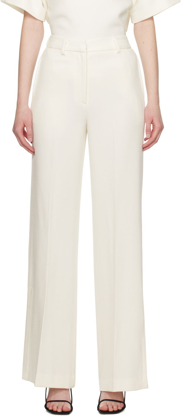 Штани Anine Bing ANINE BING Women's Lyra High-Rise Wide-Leg Dress Pants білий | A-03-3275-100