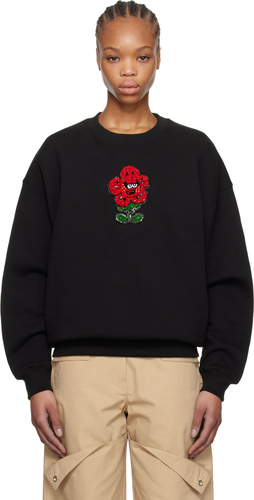 Cветр KENZO Kenzo Paris VERDY Edition Embroidered Oversized Sweatshirt чорний | FF52SW1944MB