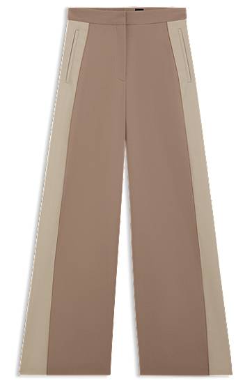 Штани BOSS Regular-Fit Color-Block Trousers бежевий | 50543410