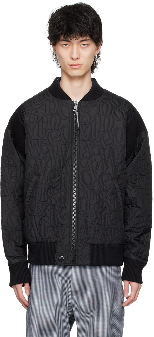 Куртка бомбер Vivienne Westwood Stripped Cyclist Black Bomber Jacket чорний | 33040009-W00PS-PI