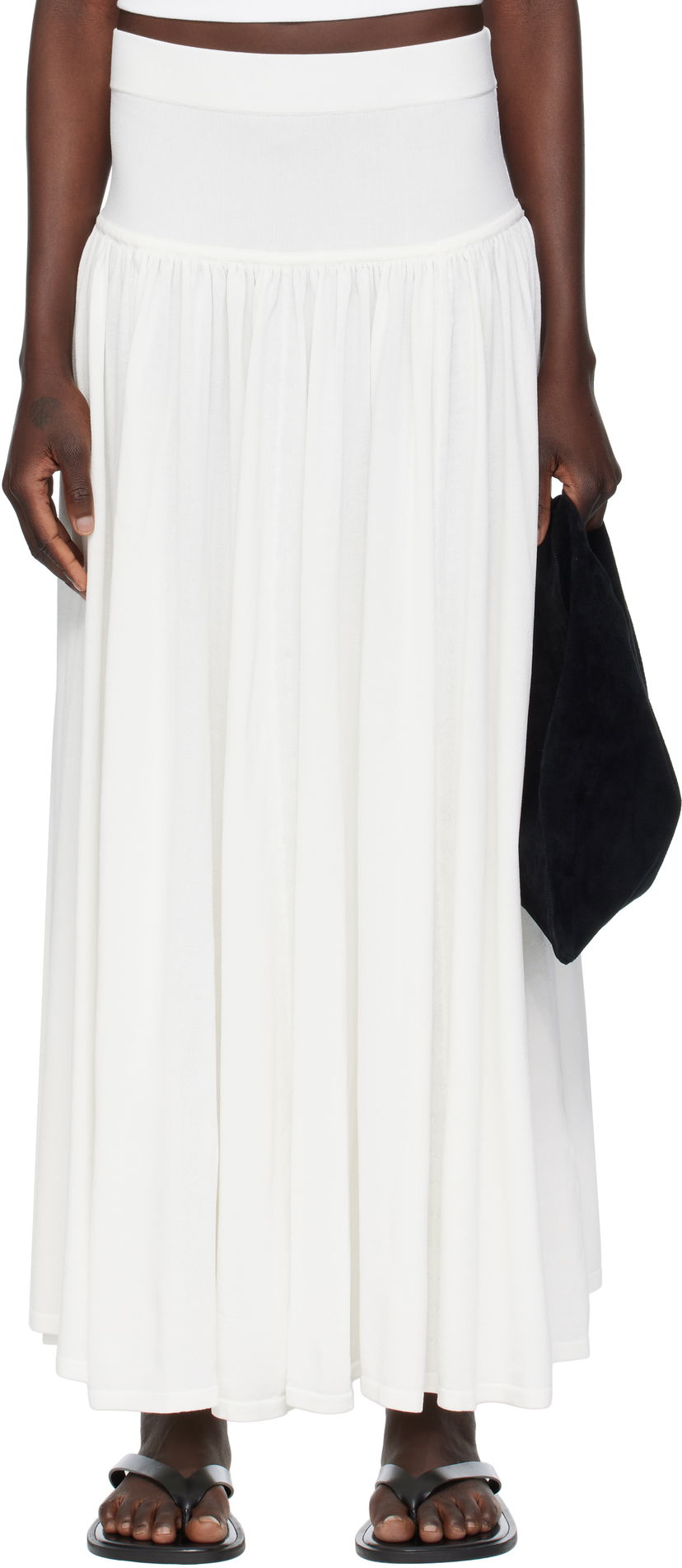 Спідниця Loulou de Saison Loulou de Saison Romy Maxi Skirt білий | ROMY