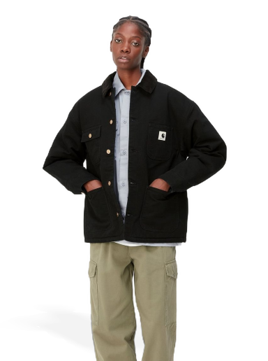 Пальто Carhartt WIP OG Michigan Coat "Black rinsed" чорний | I032235_00E_02