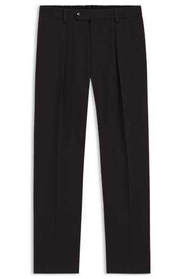 Штани BOSS BECKHAM micro-patterned trousers in cotton чорний | 50554875