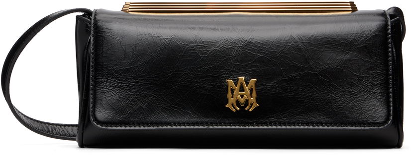 Сумочка AMIRI Leather 'MA' Gold-Tone Frame Clutch чорний | AWBGCH1005