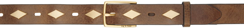 Ремені rag & bone Rag & Bone Colin Studded Belt Коричневий | WJW23F1029ST29, 0