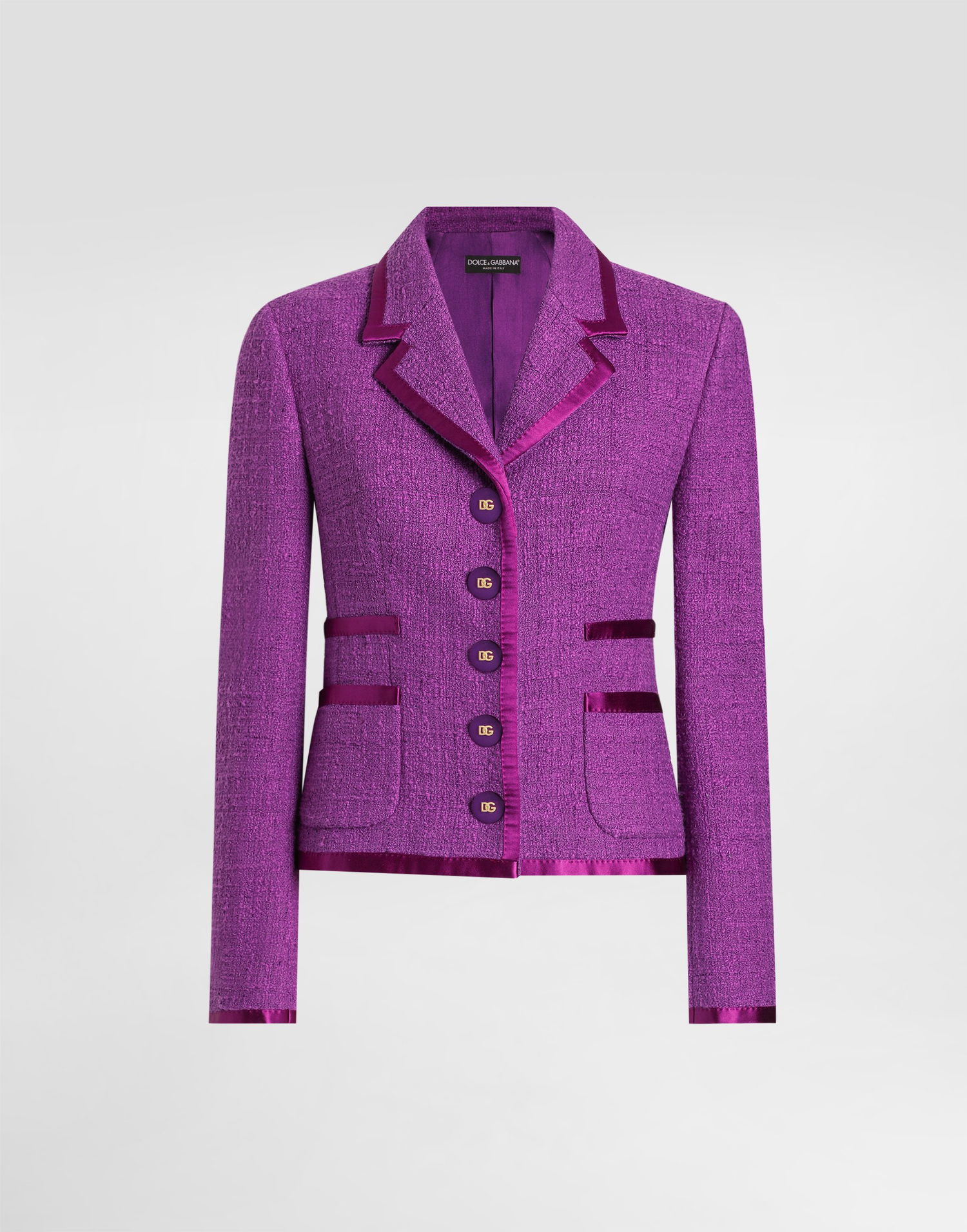 Куртка Dolce & Gabbana Dolce & Gabbana Rachel Tweed Jacket Фіолетовий | F27DITFMTACF0571, 0