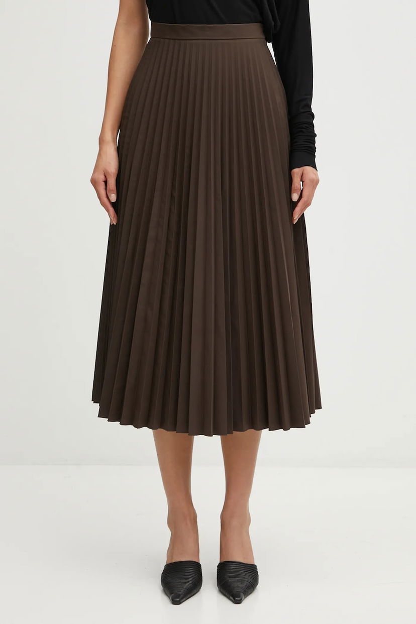 Спідниця Maison Margiela MM6 Maison Margiela Pleated Midi A-line Skirt Коричневий | S62MA0096.M35609.143