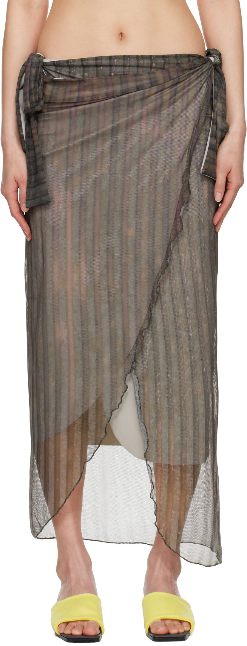 Спідниця Serapis Serapis Stripes Malong Maxi Wrap Skirt Коричневий | SS25_PS_2