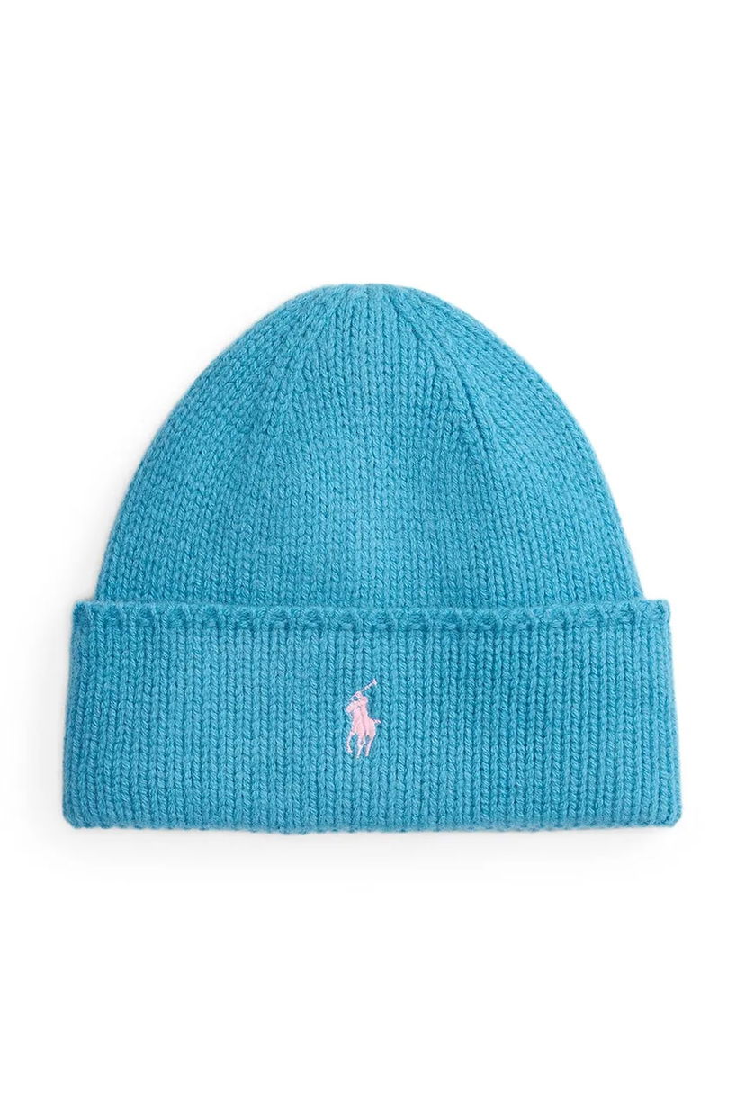 Шапка Polo by Ralph Lauren Wool Beanie WOOL PONY Синій | 455954355009