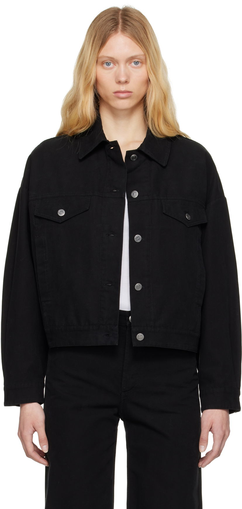Куртка A.P.C. A.P.C. Cally Cropped Denim Jacket чорний | COGBJ-F02905