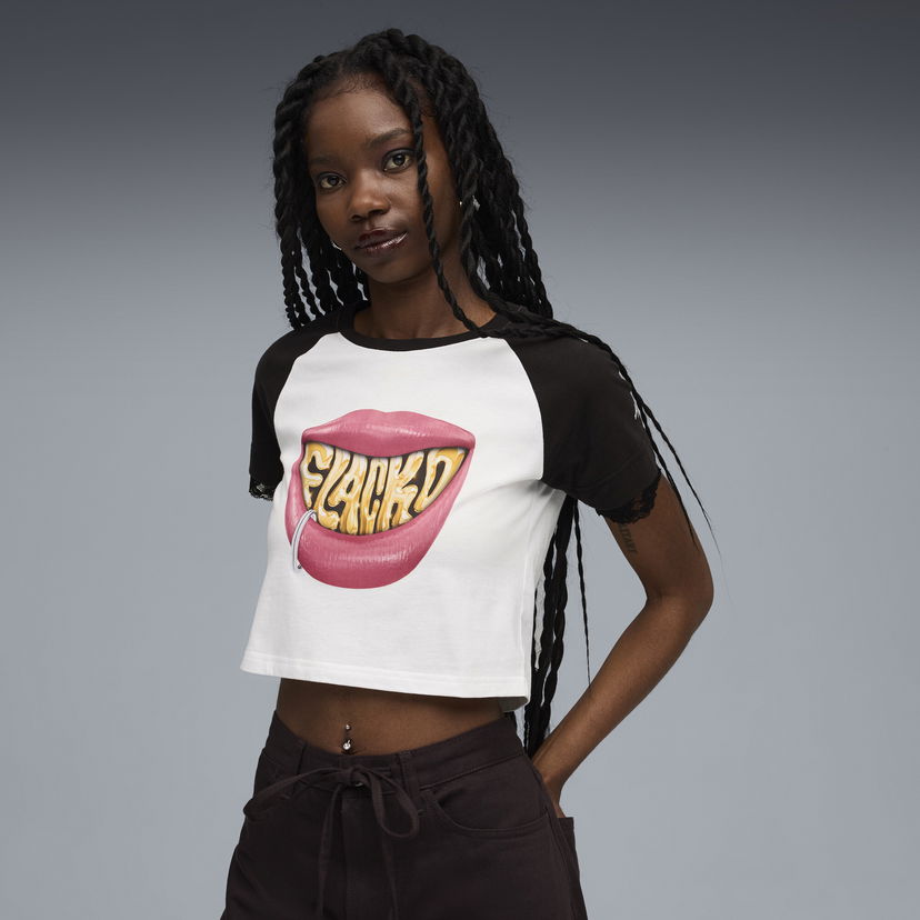 Футболка Puma A$AP ROCKY x PUMA Flacko Smile Baby Tee білий | 633419_02